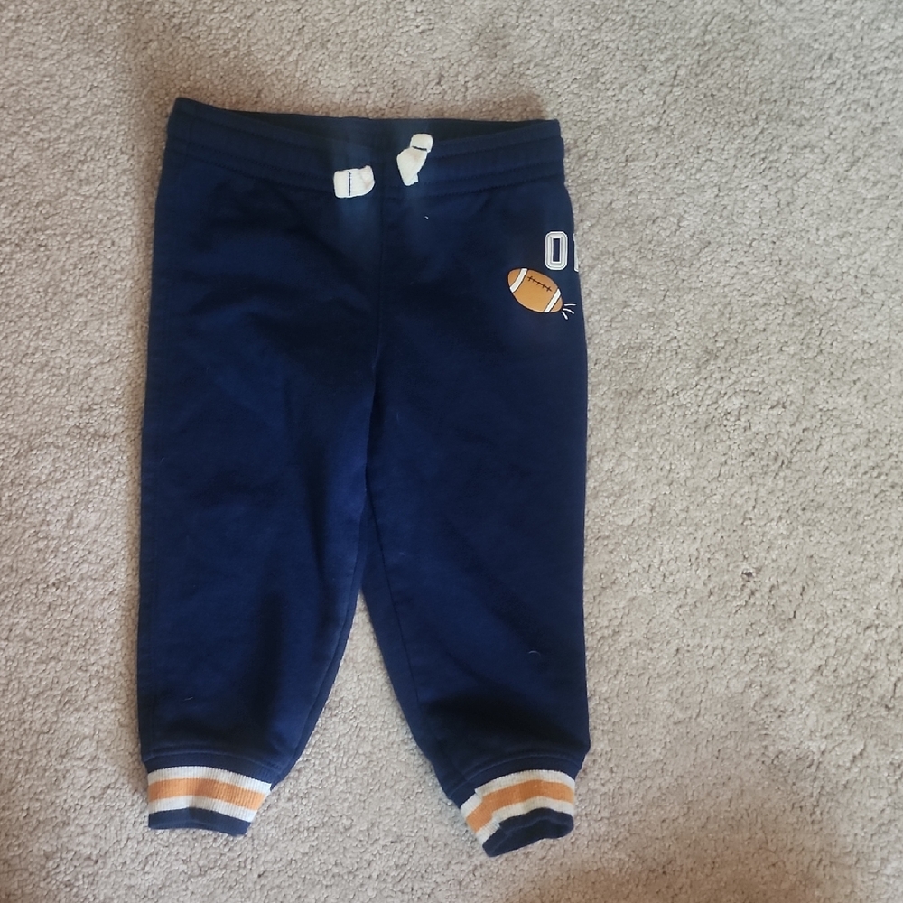 Kids Navy Sweatpants with Football Design